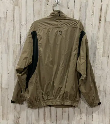 FootJoy Dryjoys Tan Windbreaker Rain Jacket Golf Quick Dry Outdoors