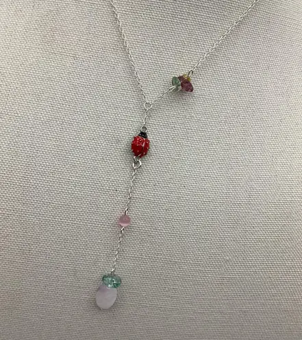 Amethyst Haobalabu Ladybug Necklace Adjustable