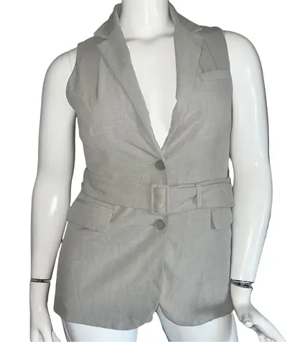 New York & Co. Sleeveless Belted Blazer 