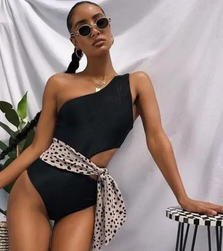 Beach Riot Carlie One Piece in Taupe Spot Small New Womens Swimsuit