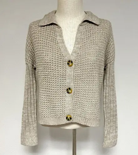 Freshman 1996 Cardigan Sweater Tan Size M