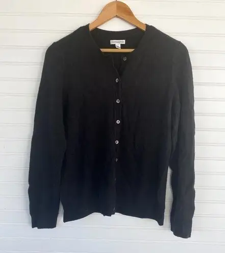 Croft & Barrow Black button Cardigan sweater Size Medium