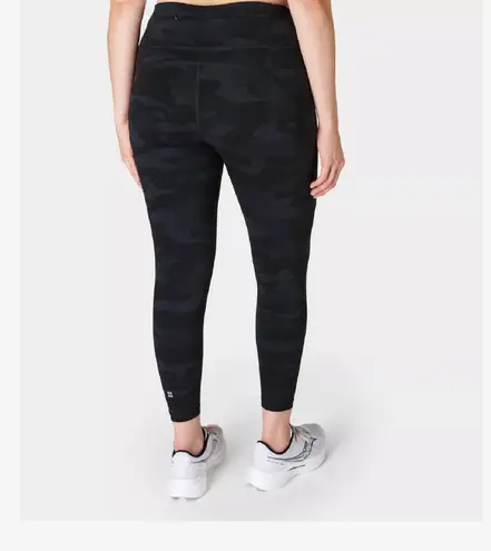Sweaty Betty Power Workout Leggings Ultra Black Camo Print 7/8 Length