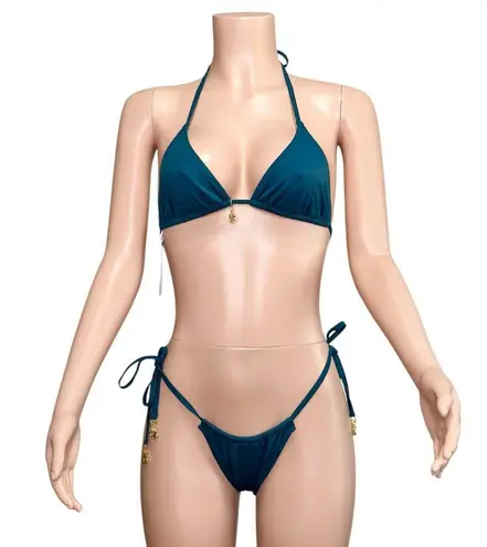 ADORA SWIM Josephine Top & Delilah Bottom, Teal, Medium Blue