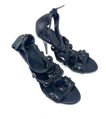 Burberry ‎ Leather Embellished Sandals Sz 40