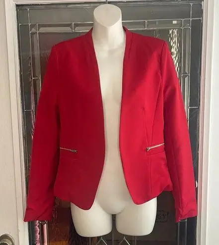 OVI cropped Open Front Sz S blazer Sharp Forward Looking Retro 80s Design