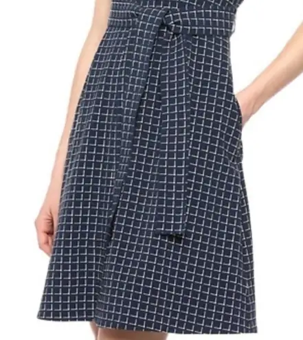 Lark & Ro Crew Split Neck Navy and White A