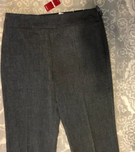 Avenue Black white Pull On Dress Pants 14 Tall Tummy Control tiny checks Size undefined