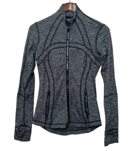 Lululemon Define Jacket Women's Size 6 Luon Black Heathered Variegated Knit
