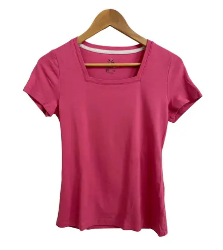 Isaac Mizrahi Isaac Mizrahi Live Essentials Women's Square-Neck Top pink XXS