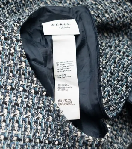 Akris Punto . Sleeveless Denim Tweed Shift Dress.