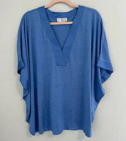 Natori  Blue Dolman Sleeve NWT Top Blouse Size XL