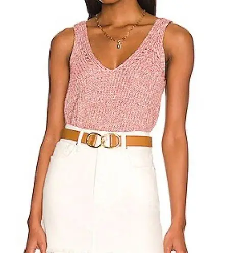 John + Jenn Peta Top Rainbow Prism Knit Tank Medium Multicolor Sweater Colorful