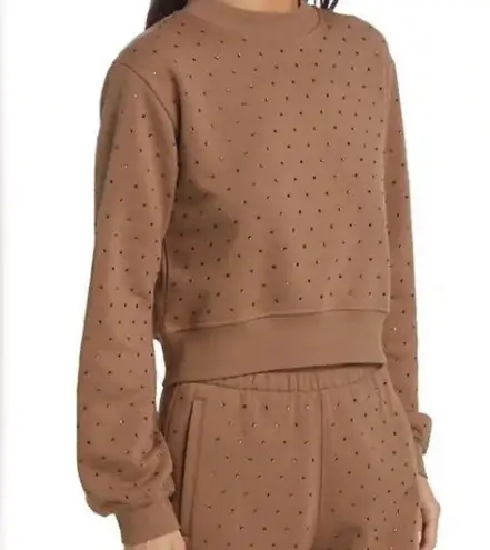 Generation Love Julie Rhinestone Sweatshirt Mink M NWOT