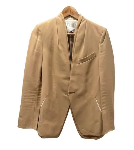 Korean Women’s Tailored Time Post Modern Blazer Tan Size 4