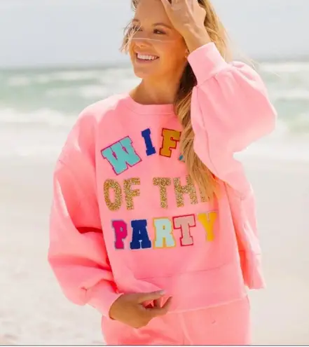 Judith March Wife of the Party Pink Sweat Set L