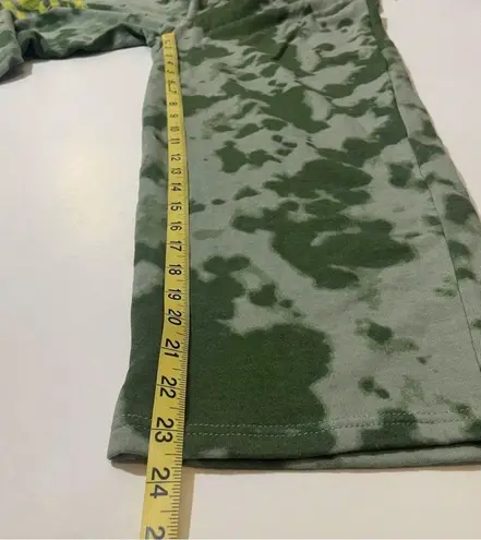 guns n' roses NWT M Sweatpants Green Tie Dye Print New Elastic Waist Rock Band Y2K