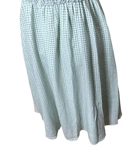 Love, Bonito Smocked Midi Dress Green Gingham Women’s M Back Tie Size M