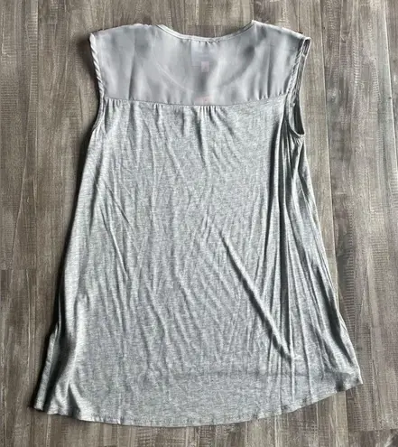 Romeo + Juliet Couture  Sheer Panel Tank Top with Neon Gems Gray Small