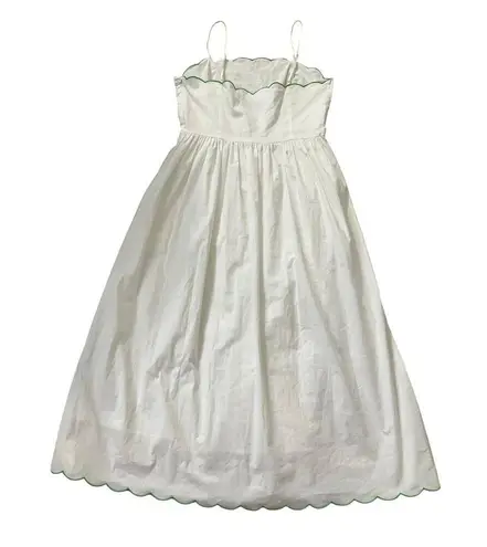 Charles Henry White Lined Fit & Flare Midi Dress Women Size Large NWT | 30-13