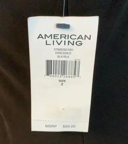 American Living Jersey Sheath Midi Dress black size 2 (MSRP $89)