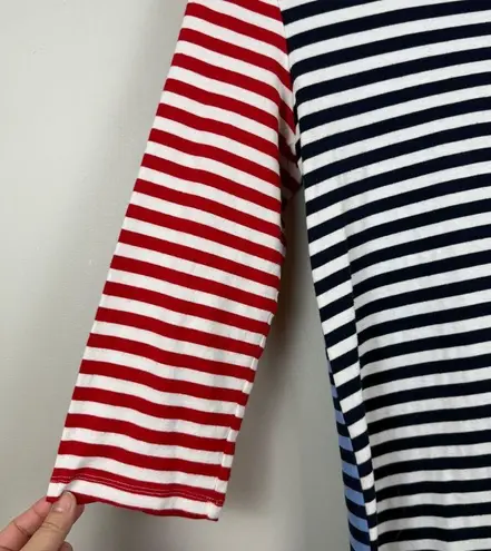 English Factory T-Shirt Dress Womens Large Multi Colorblock Stripe Knit Preppy