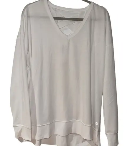 Balance Collection White Long Sleeve Top XL