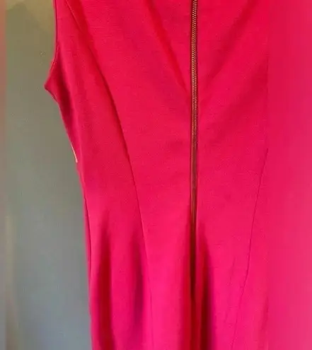 Adrienne Vittadini HOT PINK & ORANGE ZIPPER DRESS SIZE 4