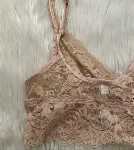 Gilligan & O’Malley Floral Lace Bralette Beige Size XS