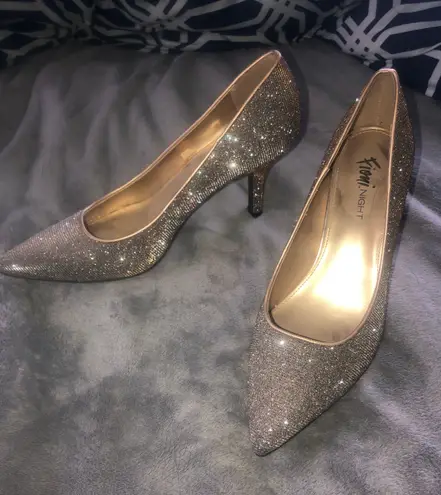 Fioni Fiona Night Gold And Silver Heels 