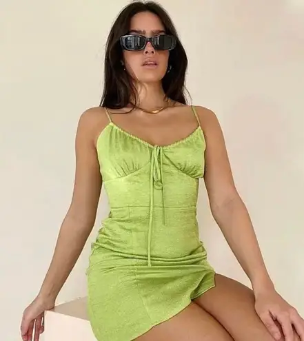 Bailey Rose Lime Green Spaghetti Strap Dress