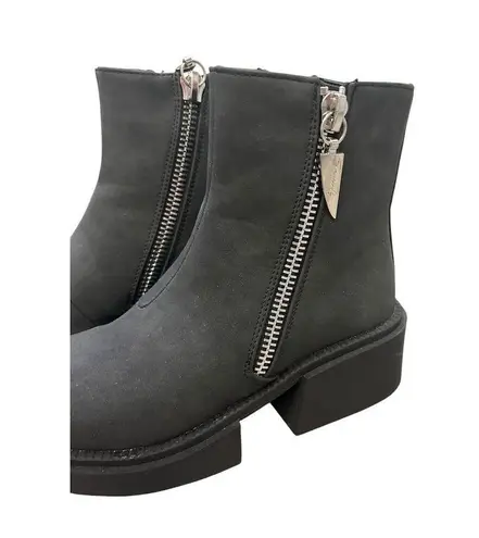 Seven7 Boots Women's Size 6 Black Booties Chunky Heel Casual Zip Closure NEW