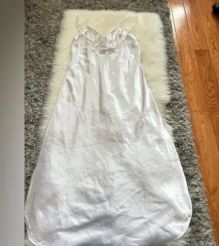 Dantelle White Satin & Lace Slip Dress