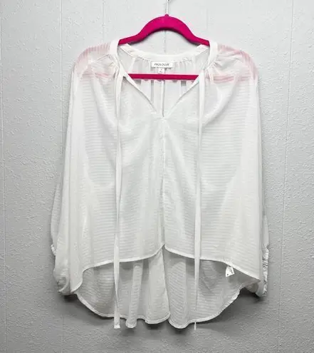 Prologue Puff Sleeve Oversized Career Office Quiet Luxury Womens Top Size Small