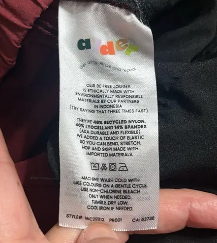 Alder Apparel Be Free Jogger Merlot Medium