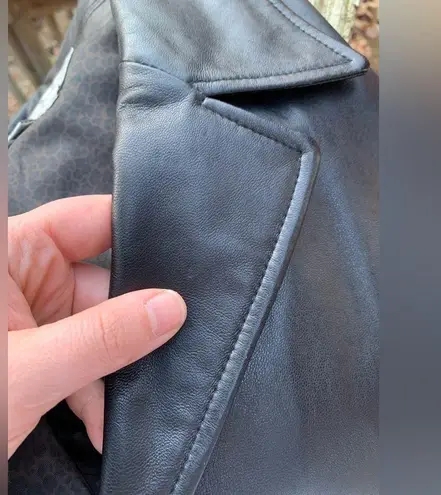 Jacqueline Ferrar Vintage Jaqueline Ferrar Black Genuine Lambskin Leather Jacket Medium