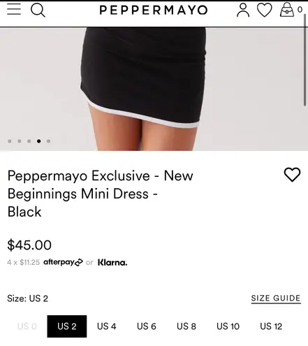 Peppermayo Black Mini Dress