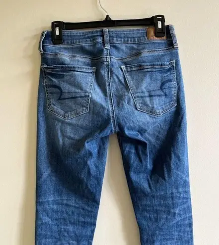 American Eagle  Outfitters Mid Waisted‎ Ankle Jegging Jeans Blue Womens Size 4