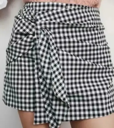 ZARA black and white checkered skort - size XS NWOT