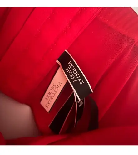 Victoria's Secret Victoria’s Secret Red & Silver Embellished Bow Bustier