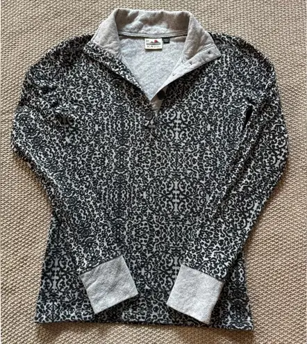 KAVU Lopez Mock Buttonā Neck Pullover Shirt Top Thumb Holes Sz Xsmall