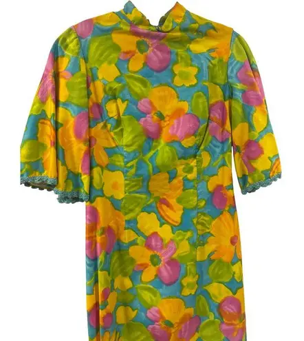 Hawaiian Tropic Vintage Zacuto Vintage Hawaiian Print Maxi Dress Women's Size M