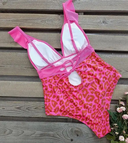 One Piece SPORLIKE Women Swimsuit V-Neck Ruffle Bathing Suit Padded Monokini