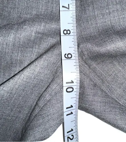 Fabiana Filippi Wool Blend Gray Beaded Hem Tapered Pants 38 MEDIUM