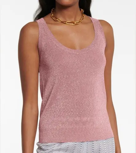 Missoni Metallic Pink Tank Top Size 50 IT