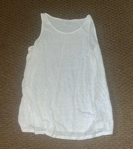 Garnet Hill White  Tank Top Size Small