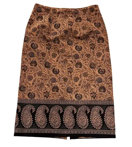 Briggs New York Vintage 80s Briggs Plus Size Brown Tan Maxi Skirt Size 14/16