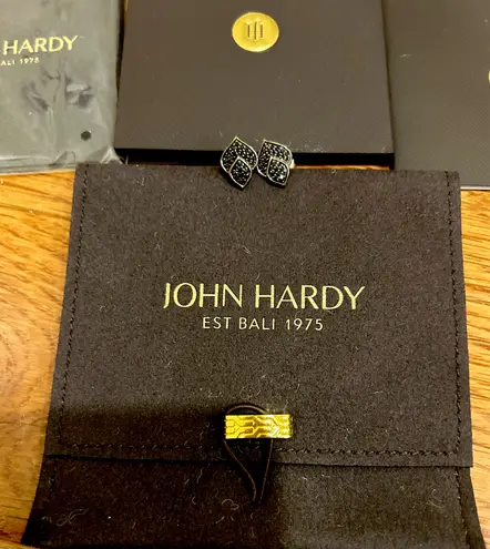 JOHN HARDY Silver Legends Naga Pave Black Sapphire Stud Earrings Size undefined