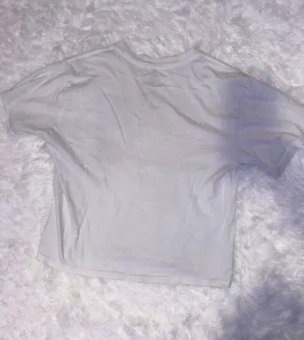 Polaroid White  Crop Top