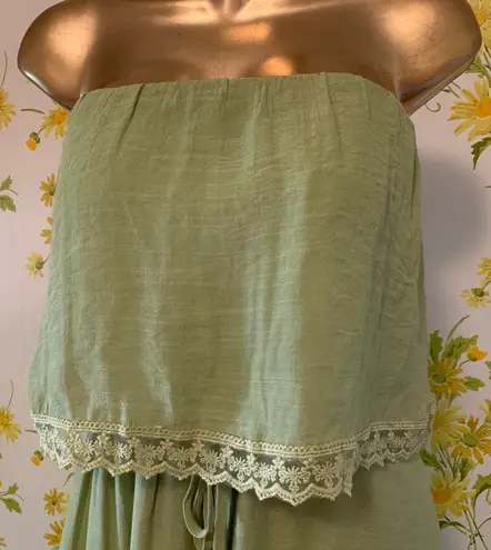 Aakaa strapless ruffled tiered dress size M